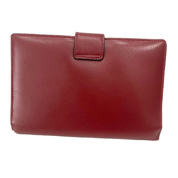 CARTIER: Burgundy, Leather Double C Logo Agenda/Wallet #2449 - Picture 2 of 9